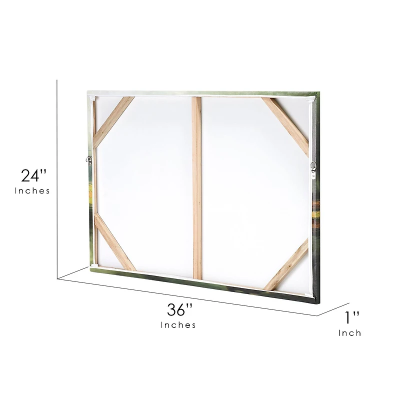 Elephant & Monks Walking Meditation Glossy Canvas Art