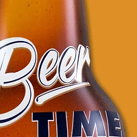 Beer Time Wall Mounted Bottle Opener & Cap Catcher
