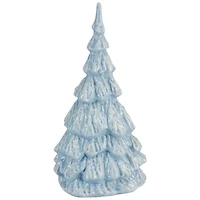 10.5" Blue & White Textured Christmas Tree Tabletop Décor