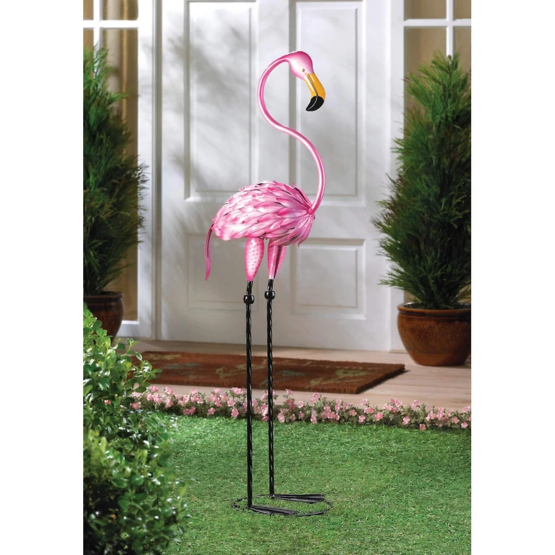 35" Tropical Tango Flamingo Statue