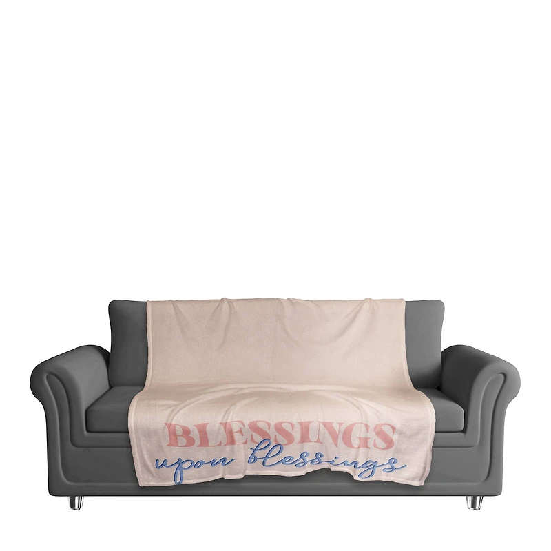 50" x 60" Blessings Upon Blessings Coral Fleece Blanket