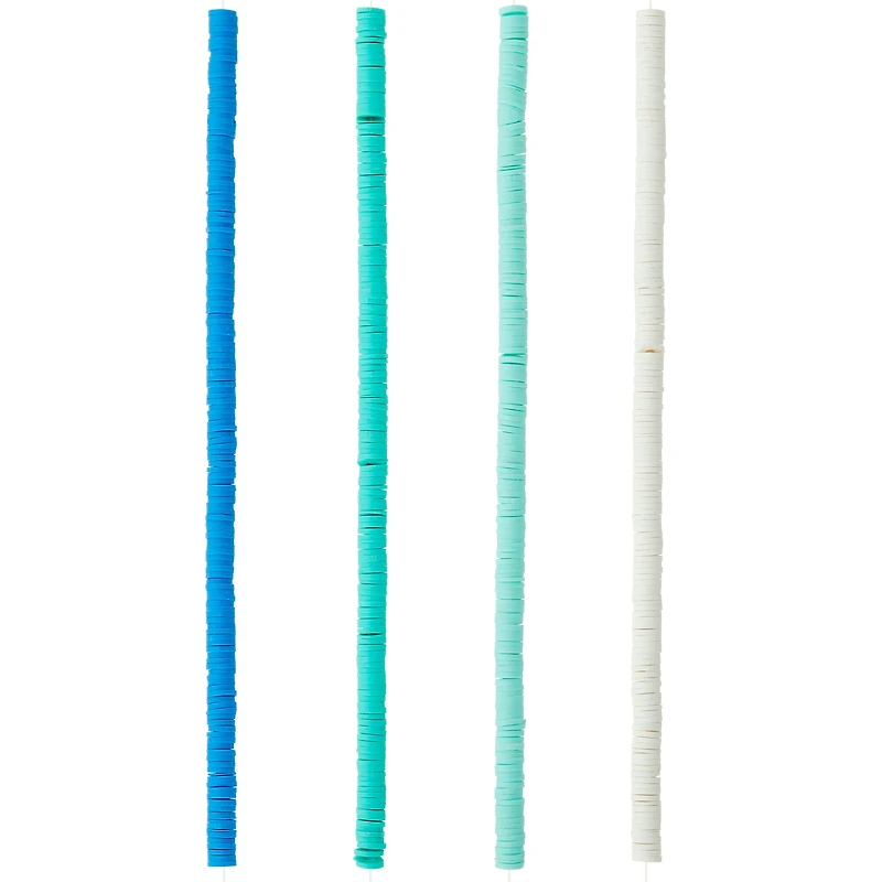 12 Pack: Turquoise Clay Spacer Disc Beads, 6mm by Bead Landing™