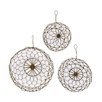 Hello Honey® Brown Round Wire Hanging Baskets Set