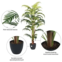 5ft. Artificial Potted Fern Palm with Real Touch Leaves