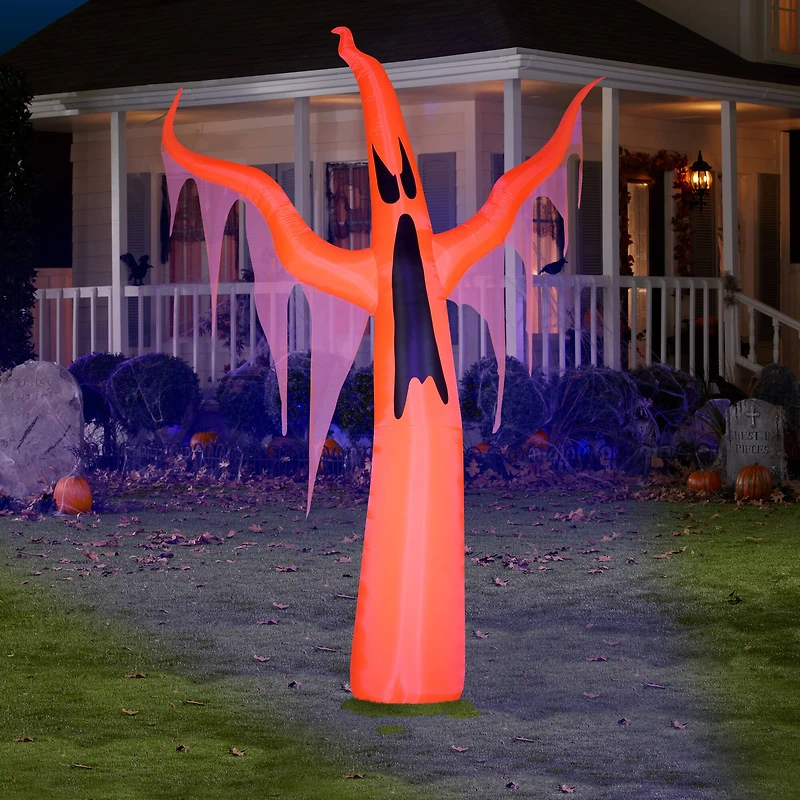 11ft. Airblown® Inflatable Neon with Black Light Orange Ghost