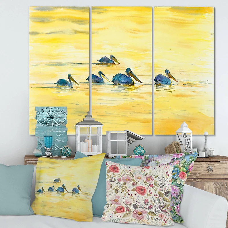 Designart - Pelicans On The Yellow River