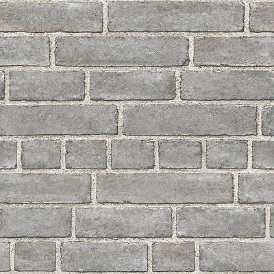 NuWallpaper Gray Brick Façade Peel & Stick Wallpaper