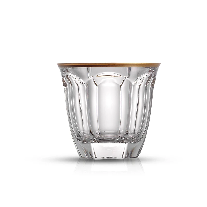 JoyJolt® 7.4oz. Gold Rimmed Windsor Double Old Fashioned Tumblers, 2ct.