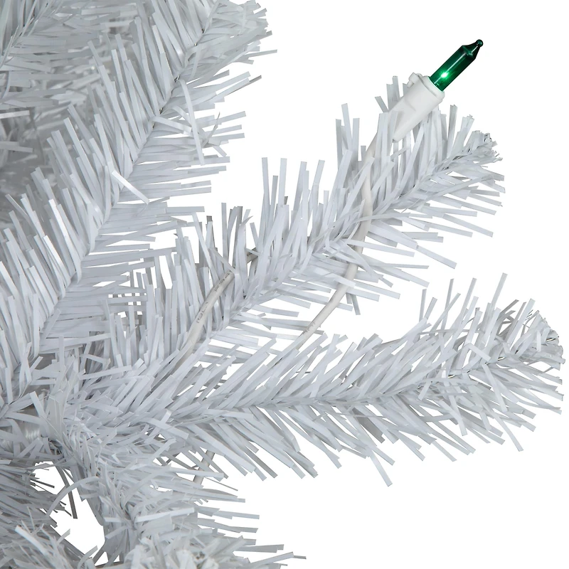 4ft. Pre-Lit White Artificial Christmas Tree, Green Lights