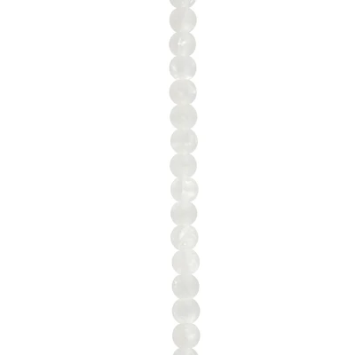White Cracked Quartz Round Beads by Bead Landing