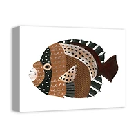 Neutral Fish 16" x 12" Canvas Wall Art