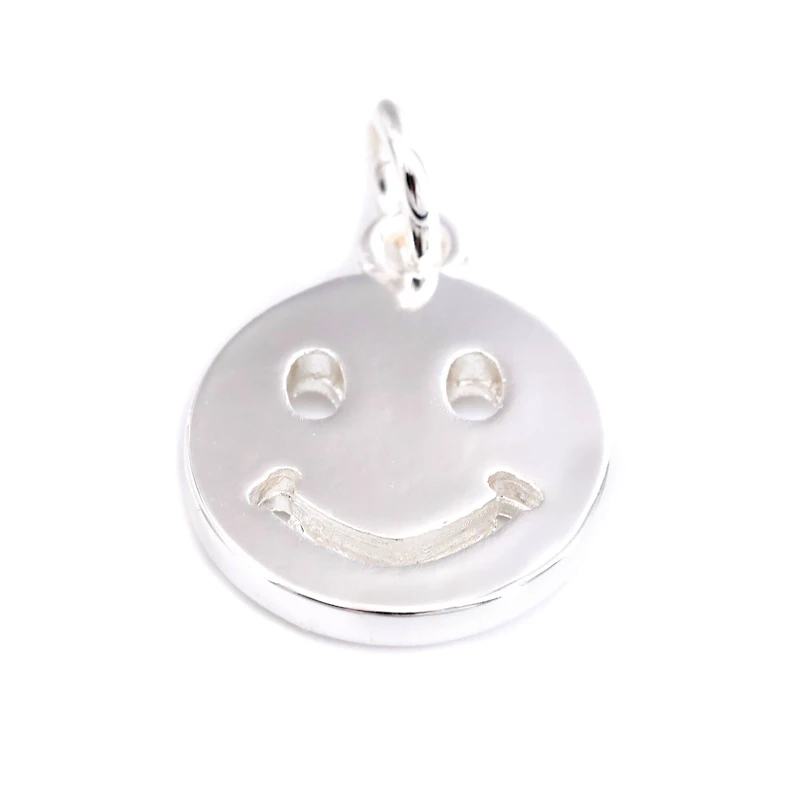 Silver Plated Smiley Face Charm by Bead Landing™