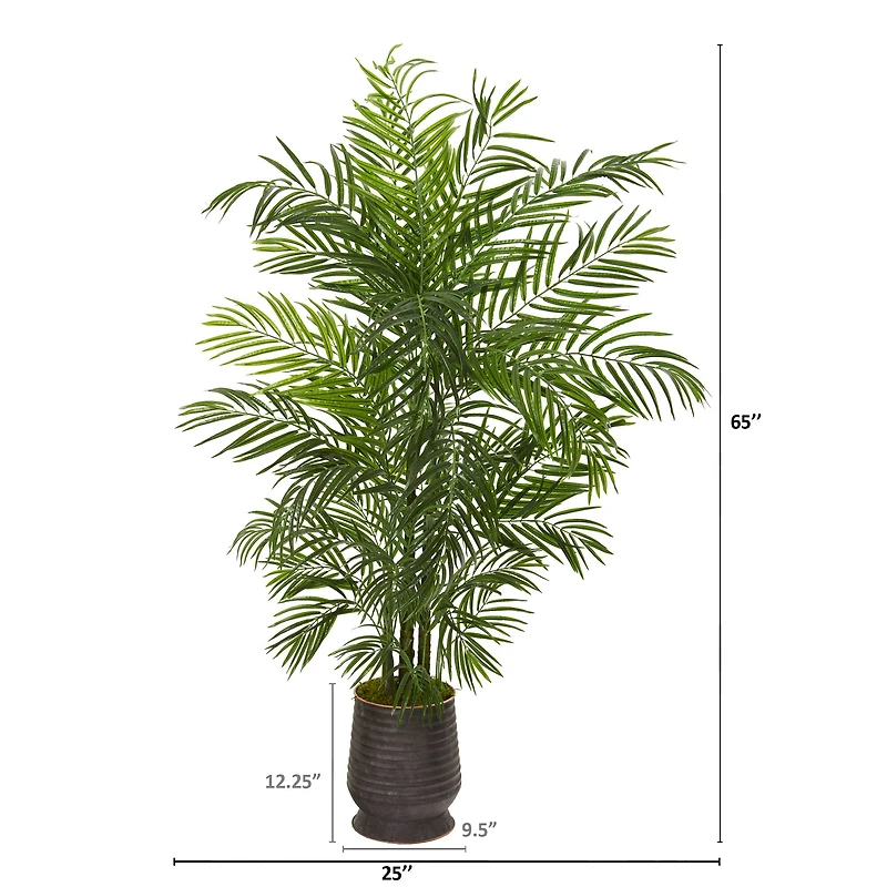 5.4ft. Areca Artificial Palm Tree in Decorative Planter