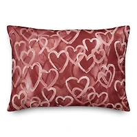 Painterly Hearts 20" x 14" Indoor / Outdoor Pillow