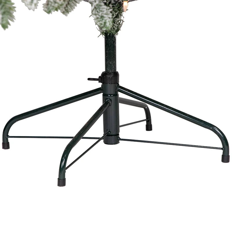 6.5ft. Pre-Lit Real Touch™️ Full Flocked Whistler Noble Fir Artificial Christmas Tree, Clear Lights