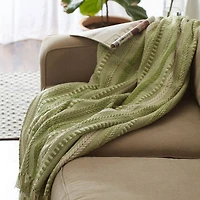 DII® Antique Green Braided Stripe Throw