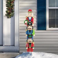 Glitzhome® Metal Nutcracker Yard Stake/Décor Accent Set