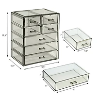 Sorbus Makeup & Jewelry Storage Case with 3 Large & 4 Small Drawers