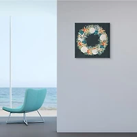 Stupell Industries Starfish and Nautical Sea Shell Wreath Canvas Wall Art