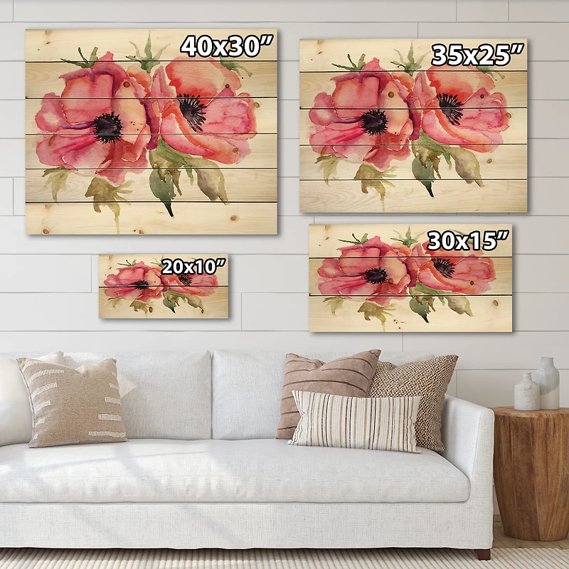 Designart - Stylized Poppy Flowers