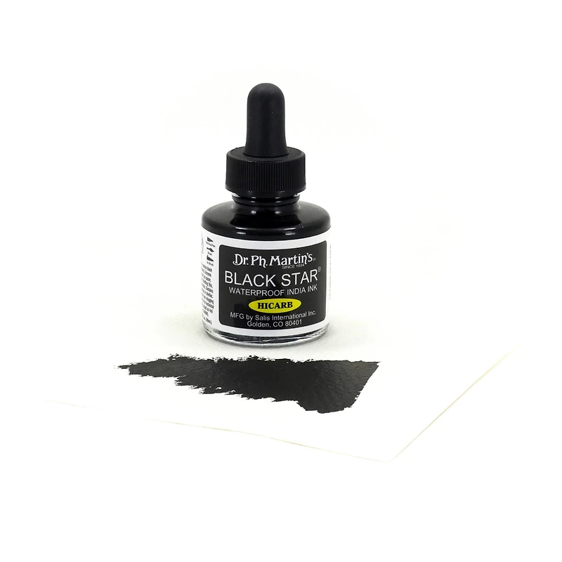 18 Pack: Dr. Ph. Martin's® Black Star® Hi-Carb Waterproof India Ink