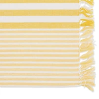 DII® Deep Yellow Stripes With Fringe Placemats, 6ct.