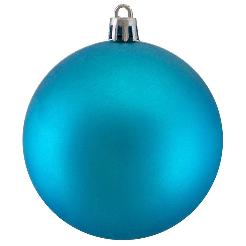 60ct Matte Turquoise Blue Shatterproof Ball Ornaments