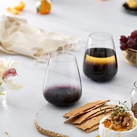 JoyJolt® 23.1oz. Black Swan Stemless White Wine Glasses, 4ct.