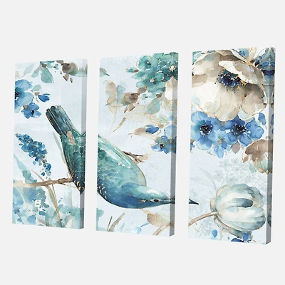 Designart - Indigold Watercolor Lovely bird I