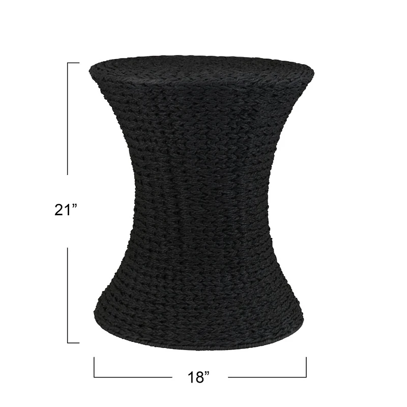 Household Essentials 21" Woven Paper Rope Hourglass End Table