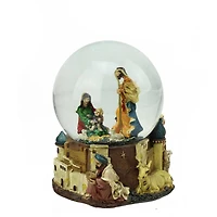 5.5" Nativity Scene Musical Snow Globe Glitterdome