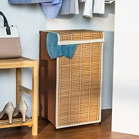 Honey Can Do Tall Bamboo Wicker Hamper with Lid