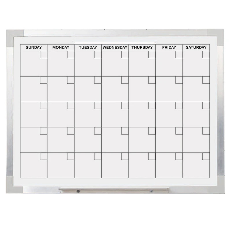 Aluminum Framed Magnetic Calendar Board, 18" x 24"