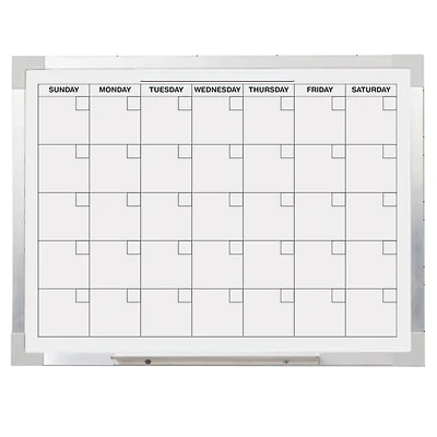 Aluminum Framed Magnetic Calendar Board, 18" x 24"