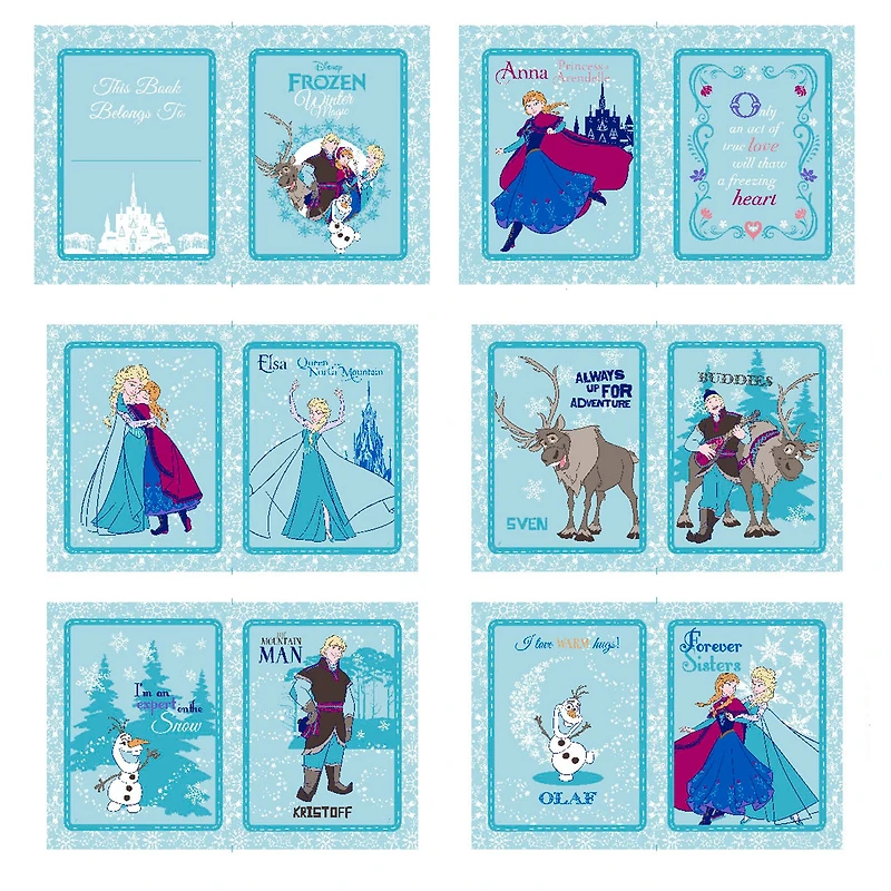 Frozen Blue Anna's Friends Quilting Fabric