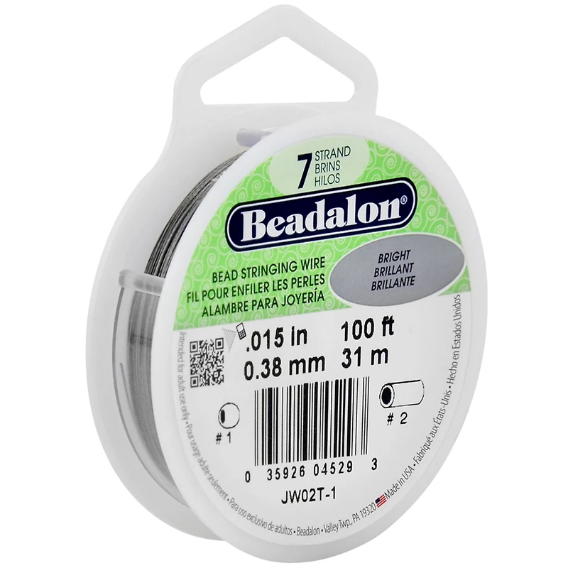 Beadalon® 7 Strand Bright Bead Stringing Wire, 0.15", 100 ft.