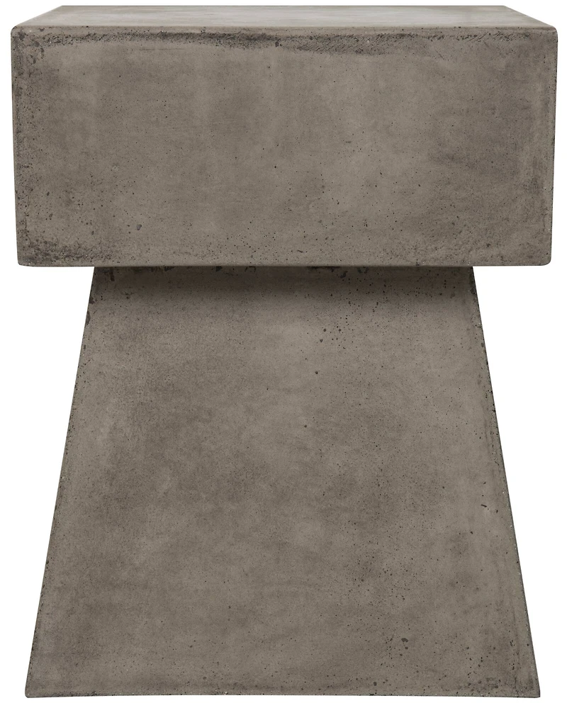 Zen Mushroom Concrete Stool in Driftwood Grey