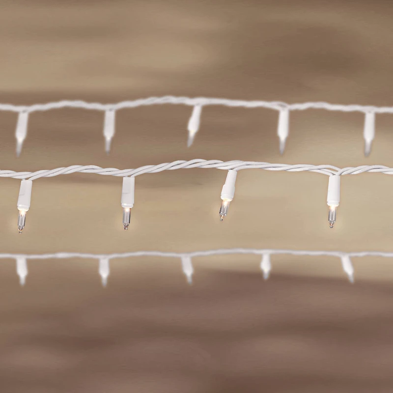 50ct. Clear Mini String Lights with White Cord by Ashland®