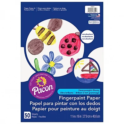 Pacon® White Finger Paint Paper, 6 Packs
