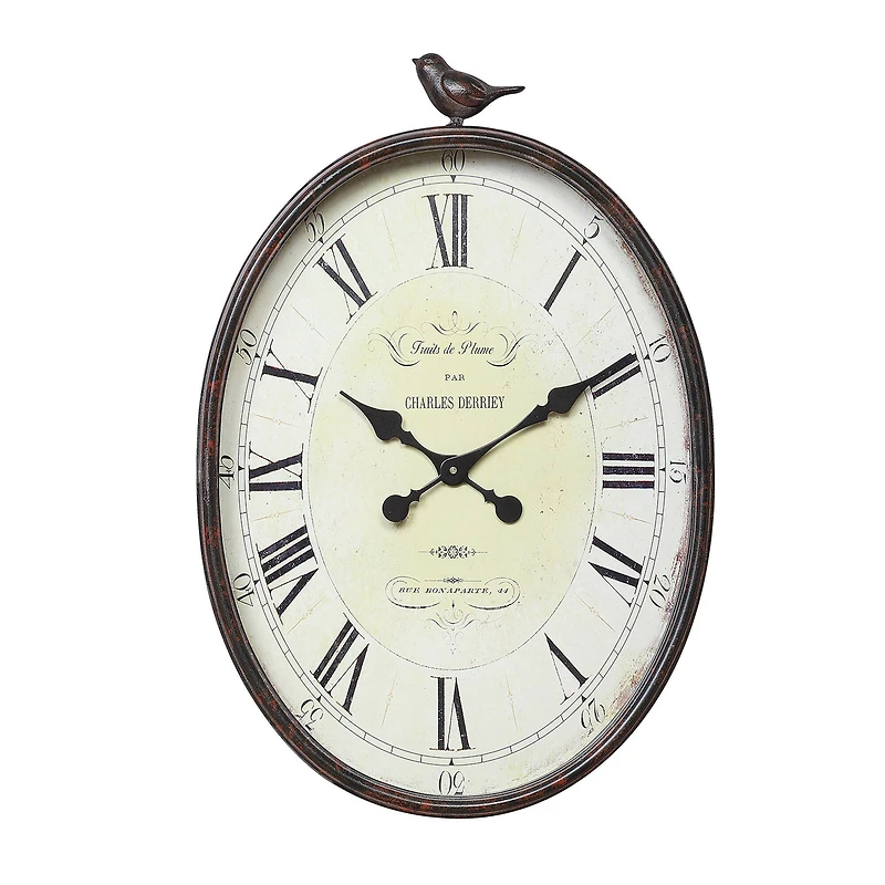 Hello Honey® Metal Wall Clock with Bird