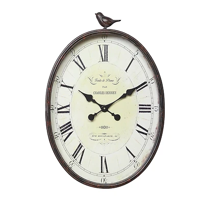 Hello Honey® Metal Wall Clock with Bird