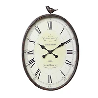 Hello Honey® Metal Wall Clock with Bird