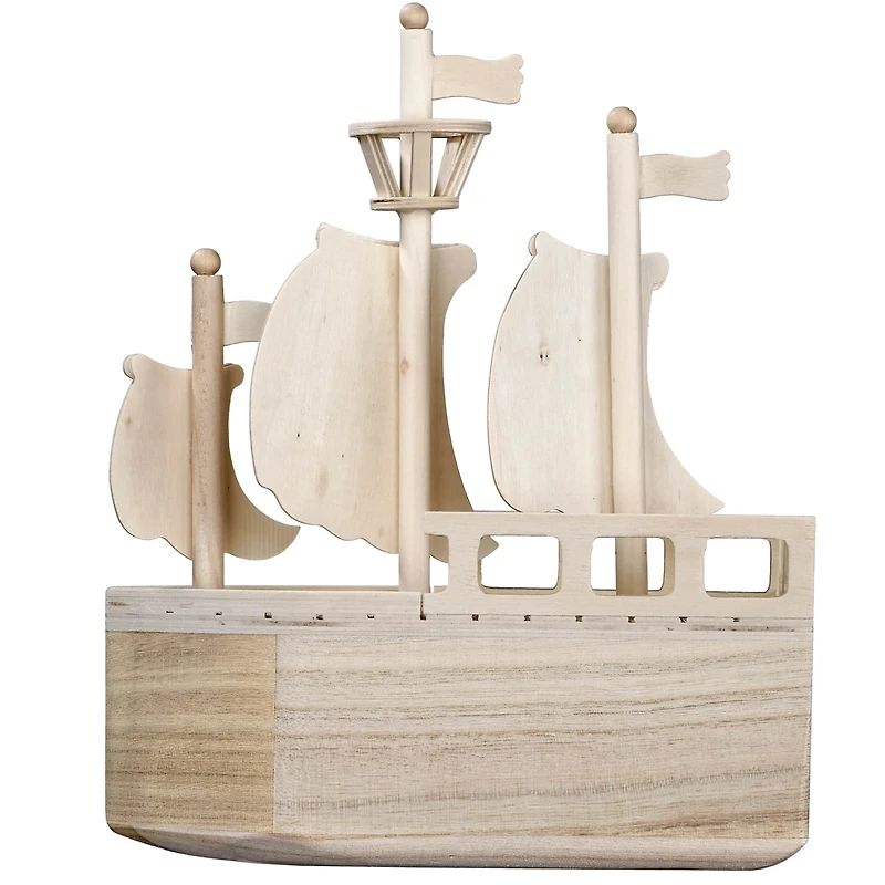 11" Pirate Ship Wooden Birdhouse by Make Market®