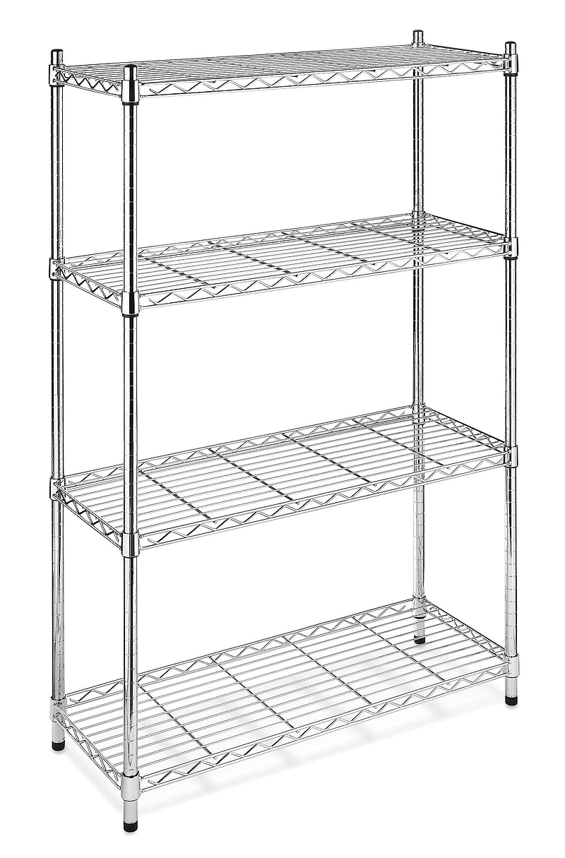 Whitmor Supreme 4-Tier Shelving, Chrome