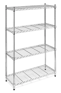 Whitmor Supreme 4-Tier Shelving, Chrome