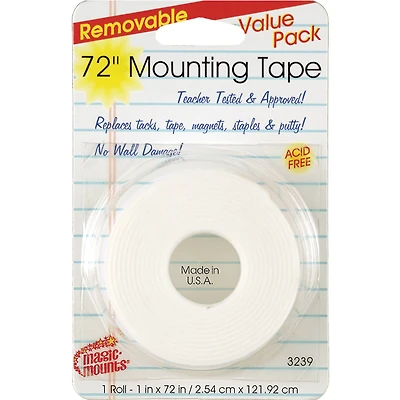 Magic Mounts® 1" x 72" Removable Mounting Tape, 6 Rolls