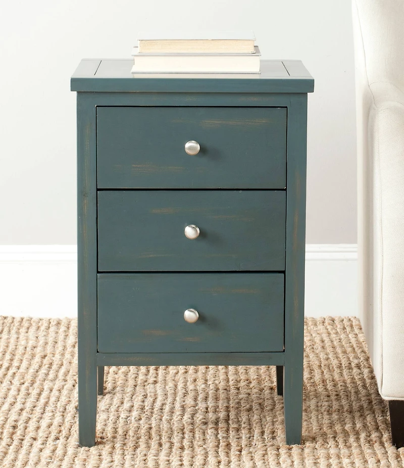 Deniz End Table in Dark Teal