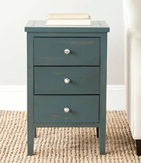 Deniz End Table in Dark Teal