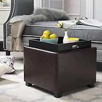 Bobbie Ottoman in Cordavan