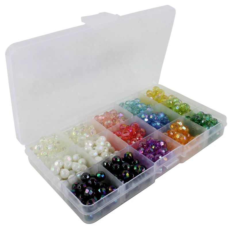 Bead Landing™ Faceted Aurora Borealis Crafting Beads Box